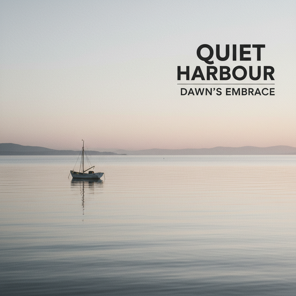 Minimalist editorial, muted palette, sans-serif typography

Subject: a quiet harbour at dawn